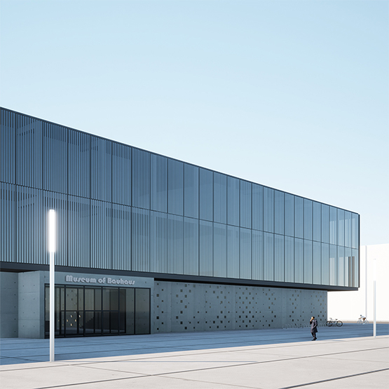 Bauhaus Museum Dessau Perspektive, Architektur-Wettbewerb